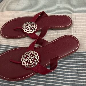 Red Brighton flip flops